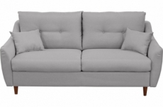 canapé 3 places convertible en tissu de luxe hans, gris clair