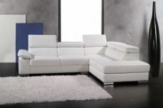 solde de paiement de la commande : canapé d'angle en cuir italien 5 places helios, blanc, angle droit, total 1968 €, en 6 x sans frais