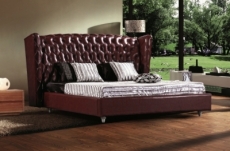 lit design de luxe princesse, avec sommier à lattes, chocolat, 180x200