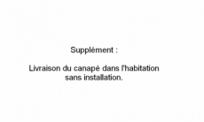 supplément : livraison du canapé au 2ème étage à l'intérieur de l'habitation sans installation. 