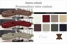 canapé d'angle en cuir buffle italien de luxe 7 places londres couleur personnalisée, angle droit