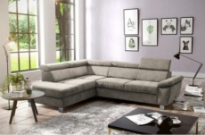 canapé d'angle en tissu luxe 5 places lugo beige, angle gauche