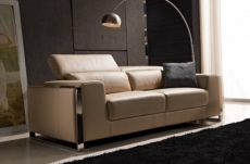 1er paiement de la commande: canapé 3 places en cuir italien buffle luxy, beige, 6x sans frais, total de la commande 1798 euros