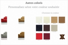 fauteuil une place en cuir italien maison blanche, couleur personnalisée