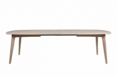 Table à manger avec rallonge blanc laqué, marzo - Mobilier Privé