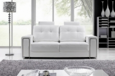 canapé 2 places en cuir prestige luxe haut de gamme italien matignon, blanc