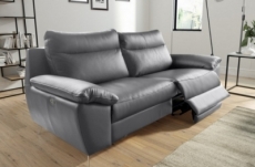 2eme paiement de la commande: canapé taille 2 places avec 2 relax en 100% tout cuir épais de luxe italien avec 2 relax électriques, perini, gris, 6x sans frais, total de la commande 1568 euros