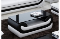 superbe table basse candide, noir et blanc