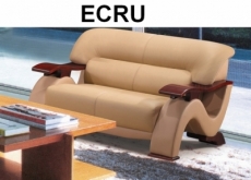 canapé azuro 2 places en cuir haut de gamme italien casanoti, coloris écru