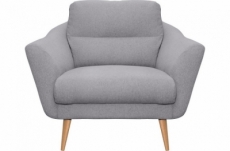 fauteuil en tissu luxe 1 place, trendy gris clair