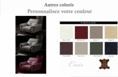 fauteuil 1 place en cuir italien buffle turin, couleurs personnalisées