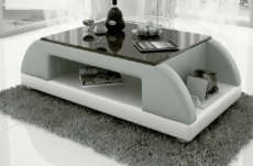 table basse design valina, gris clair n°688 et blanc