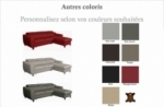 canapé d'angle convertible en cuir italien de luxe 5 places astoria, couleur personnalisée, angle droit