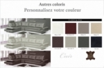 - canapé d'angle en cuir buffle italien de luxe 6/7 places bellaligna, couleur personnalisée, angle gauche