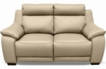 canapé 2 places avec 2 relax en 100% tout cuir épais luxe italien  - 2 relax électriques,  beige. bern