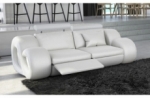 canapé 2 places en cuir supérieur luxe haut de gamme italien monrelax, blanc