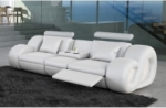 canapé 3 places en cuir supérieur luxe haut de gamme italien monrelax, blanc