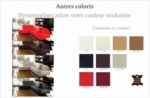 canapé d'angle divano en cuir italien vachette de qualité, couleur personnalisée