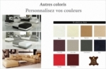 canapé d'angle en cuir italien 7/8 places elixir couleurs personnalisées
