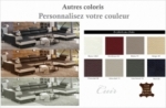 canapé d'angle en cuir buffle italien de luxe 8/9 places giant, couleur personnalisée