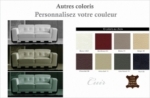 canapé 2 places en cuir italien buffle jason, couleurs personnalisées