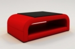table basse design jersey, rouge