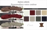 canapé d'angle en cuir buffle italien de luxe 7 places londres, couleur personnalisée, angle droit