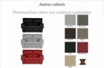 canapé 2 places en 100% tout cuir italien vachette osatis, couleur personnalisée