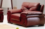 fauteuil une place en cuir luxe italien vachette, bordeaux