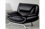 fauteuil 1 place en cuir italien jonah, noir