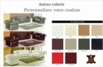 ensemble 3+2+1, canapé 3 places et canapé 2 places et fauteuil 1 place en cuir luxe italien chesterfield, couleur personnalisée