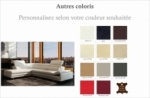 canapé d'angle en cuir italien 6/7 places izen, couleur personnalisée, version luxe