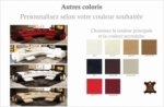 canapé d'angle en cuir italien :  5/6 places petit excelia, couleur personnalisée, angle droit