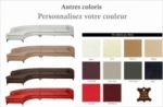 canapé d'angle en 100% tout cuir italien 7 places prestigo, couleur personnalisée, angle gauche