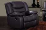 fauteuil 1 place relaxation en cuir italien relaxis, noir