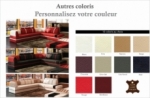 canapé d'angle en cuir italien 6/7 places riva, couleur personnalisée