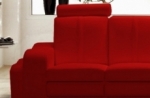 canapé 2 places en cuir italien rosso, rouge