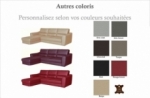 canapé d'angle convertible en cuir italien de luxe 5 places santorin, avec coffre, couleur personnalisée, angle gauche