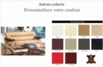 canapé 3 places en cuir supérieur luxe haut de gamme italien tentation, couleur personnalisée