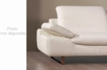 fauteuil une place en cuir supérieur luxe haut de gamme italien torino, blanc