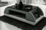 table basse design valina, gris foncé et blanc