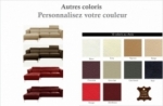 canapé d'angle - en cuir italien william, couleur personnalisé, angle gauche (vu de face)