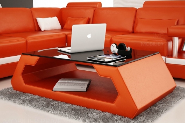 table basse design alma, orange.