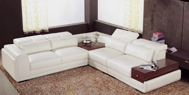 canapé d'angle san francisco en cuir haut de gamme italien vachette vénésetti cuir supérieur luxe blanc n°781 angle inverse de la photo - vénésetti, casier de rangement à droite vu de face, 6x sans frais, total: 2318 €