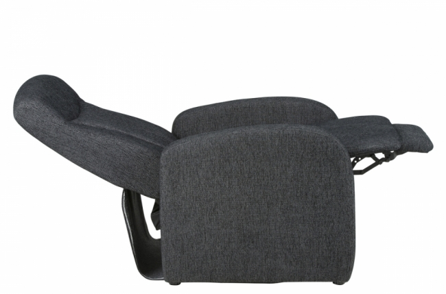 fauteuil 1 place relaxation en tissu ariana, gris foncé