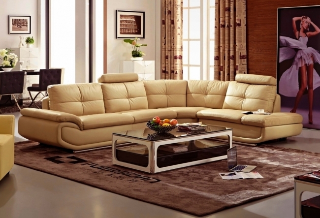 canapé d'angle, qualité luxe 6/7 places bellastar, coloris beige, angle droit