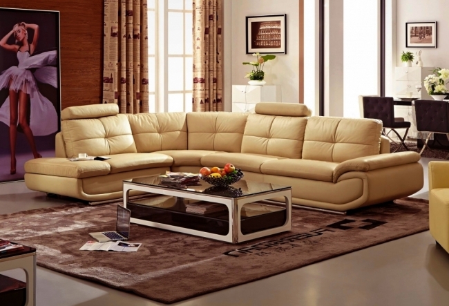 canapé d'angle, qualité luxe 6/7 places bellastar, beige, angle gauche