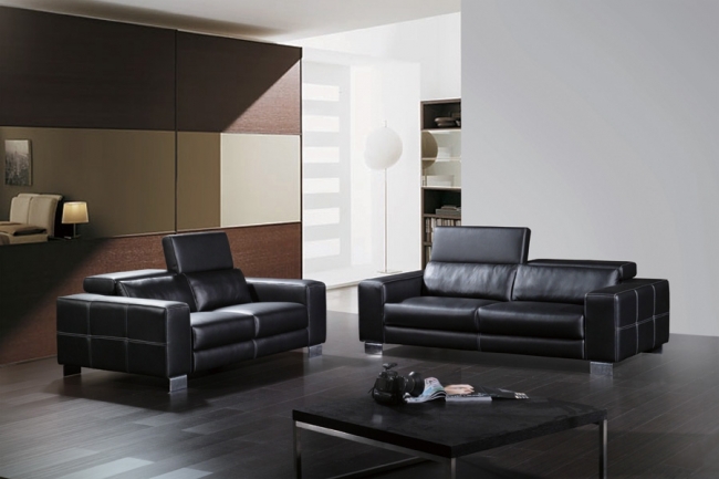 2eme paiement de la commande: ensemble boston, 3 pièces: canapé 3 places + 2 places + fauteuil en cuir haut de gamme italien vachette vénésetti cuir supérieur luxe noir- vénésetti, 6x sans frais, total de la commande: 2038 euros