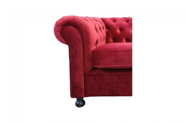 fauteuil 1 place en tissu de qualité chesterfield, bordeaux fauteuil 1 place en tissu de qualité chesterfield, bordeaux