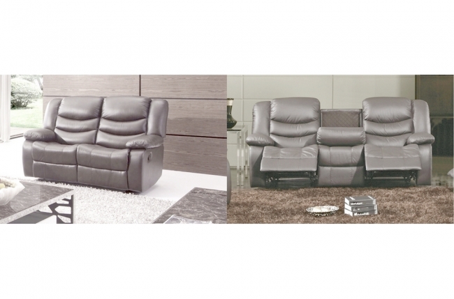 2eme paiement de la commande: ensemble canapé 3 places relaxation cuir italien relaxis + canapé 2 places relaxation cuir italien relaxis effet balancier pour le 2 places, moka, 6x sans frais, total 2327 €